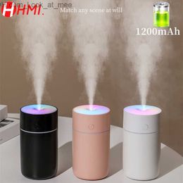 Humidifiers 230ml Wireless Air Humidifier USB Portbale Aroma Diffuser 1200mAh Battery Rechargeable Umidificador Essential Oil Humidificador Q230901