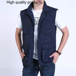 Men's Vests Vest Without Sleeve Work Sleeveless Jacket Coat Summer Waistcoat Motorcyclist Hunting Clothing MAN Suit