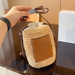 Designer Bags Women Shoulders bag Luxury Straw Bucket Bag Ladies Large Capacity Crossbody Handbags High Quality Nice Gift Good Match