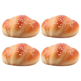 Party Decoration 4 Pcs Simulated Bread Simulation Realistic Food Fake Ornament Home Accents Model Croissants Chic Po Prop Small