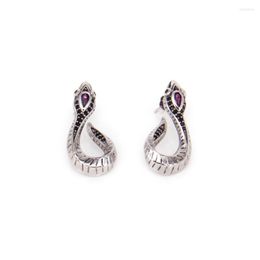 Stud Earrings Hemiston Silver-color Platinum Plating Snake With Zircon Style Fashion Good Jewerly For Women Men Super Deal