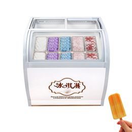 Commercial Ice Cream Storage Machine Popsicle Showcase Hard Ice Cream Display Cabinet 180W