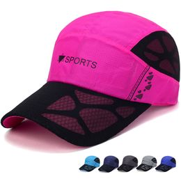 Ball Caps Summer Men Mesh Cap Cycling Running Baseball Tennis Hat Breathable Quick Dry Bone Women Climbing Sport 230831