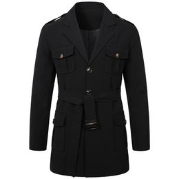 Men's Trench Coats Large Windbreaker Hunting Suit Autumn Top Four Seasons Casual Coat trench coat 230831