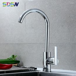 Kitchen Faucets Mixer Faucet SDSN Quality Zinc Alloy Sink Single Handle Cold Tap Chrome