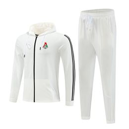FC Lokomotiv Moscow Men's Tracksuits outdoor sports warm long sleeve clothing full zipper With cap long sleeve leisure sports suit