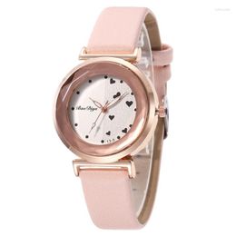 Wristwatches Fashion Casual Women Watches Elegant Ladies Leather Pink Simple Female Quartz Watch Woman Clock Zegarek Damski