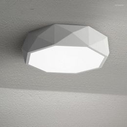 Ceiling Lights Black/White Nordic Diamond Modern Led For Living Room Acrylic Iron Bedroom Kitchen Lighting Lamp Lustre