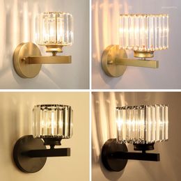 Wall Lamp Nordic LED K9 Crystal Lampshade Lights Home Decor Aisle Bedroom Lighting Living Room Background Sconce Lamps