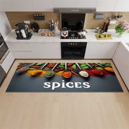 Spices Kitchen Mat Home Hallway Entrance Doormat Living Room Bedroom Floor Decoration Carpet Custom Bath Door Anti-Slip Foot Rug HKD230901