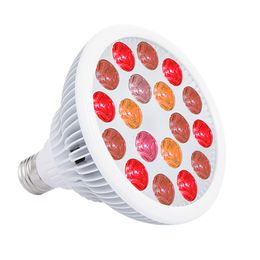 Face Massager 54W Red LED Light Therapy Bulb 630nm 660nm 810nm 830nm 850nm Infrared E27 230831