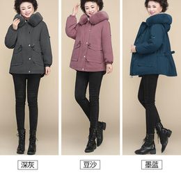 Women's Trench Coats Clothes Women Cotton Jacket 2023 Middle-aged Winter Coat Parkas P53