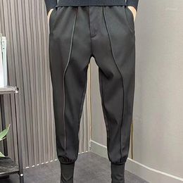 Men's Pants 2023 Men Black Suit Office Casual Trousers Big Size Pantalones Hombre Spring Autumn Slacks A122