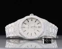 8U67 VVS Moissanit Diamant Custom Iced Out Uhr Luxus Bust Down Diamant Uhr Für Männer Hip Hop Uhr JeweRNH4