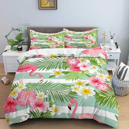 Bedding sets Duvet Cover Tropical Leaves Twin Bedding Set Luxury Quilt Cover With Zipper Closure 2/3pcs Size Comforter Cover