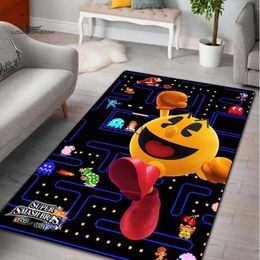 Pac-man Carpet Retro Game Area Rug Retro Gaming Rug Livingroom Area Rug Home Decoration Rug Housewarming Gift Office Area Rug HKD230901