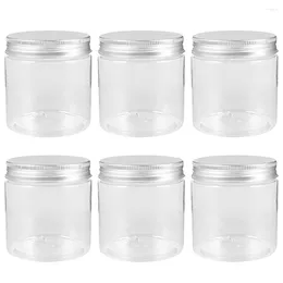 Storage Bottles 6 Pcs Plastic Carafe Lid Aluminum Mason Jars Candy Food Holder Houehold Containers Portable Mini Baby