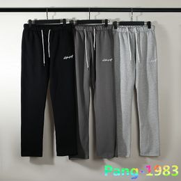 Men's Pants Casual Pants Men Women Retro Embroidered Letter Sweatpants Straight Sports Pants Fleece Streetwear Trousers 230831