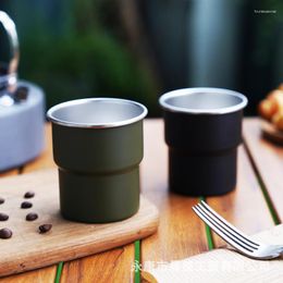 Mugs Outdoor Single-layer Step Stainless Steel Simple Coffee Mug Wild Convenient Roll-edge Camping Cup