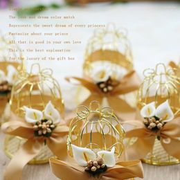 Gift Wrap 20pcs Creative Golden Birdcage Bell Candy Box Personalized Wedding Hand Birthday Party Present Packaging