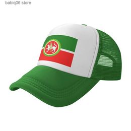 Ball Caps Trucker Cap Men Tatarstan Flag Hat Baseball Cap Cool Summer Unisex Mesh Net Caps T230728