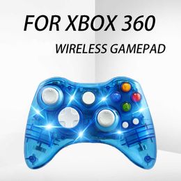 Game Controllers Joysticks Wireless Controller for XBOX360 Wireless Gamepad for Microsoft For Xbox360 For PC Wireless Gamepad Dazzling LED Joystick HKD230831