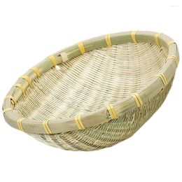 Bowls Snack Container Bamboo Basket Storage Sundries Holder Baskets Woven Wicker Desktop Bin Bathroom Weaving Mini