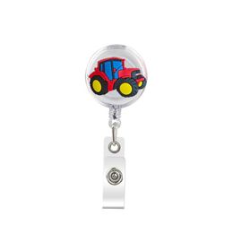 Business Card Files Cartoon Cute Retractable Badge Holder Reel Nurse Id Monster Truck Police Key Chain Alligator Clip With 379° Rotati Otvk1