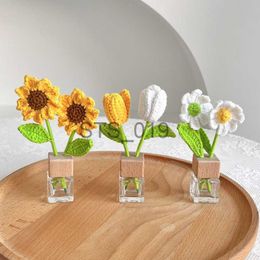 Incense Handmade Creative Woven Finished Sunflower Tulip Car Aromatherapy Bedroom Bedside Decoration Exquisite Gift x0902