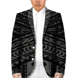 Men's Suits Suit Casual Business Office Lapel Polynesian Wedding Evening Host Clothing Custom Vintage Patterns