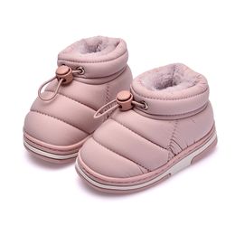 Boots Baby Girls Winter Warm Boots Kids Boys Outdoor Snow Shoes Lovely Thicken Plush Shoes Children Indoor Home Boot Fashion Shoes 230901