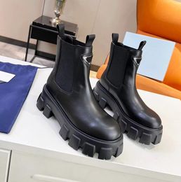 Stivali designer Donne Roman Stivali di mucca Stivali di pelle SOLE SOLE CLASSE MONOLITH Stivali corti di alta qualità Black Knight Boots