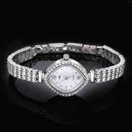 Wristwatches Women's Watch Exquisite Fashion Bracelet Jewellery Ring Shell Luxury Rhinestone Girl's Birthday Gift