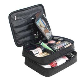 Totes Cosmetic makeup bag Ms Large Capacity Double Layer Travel Beauty Multifunctional Box caitlin_fashion_ bags