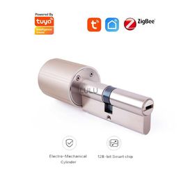 Door Locks Tuya Smart Lock Cylinder Electronic key Wireless WIFI Zigbee Lock Core Intelligent Encryption Door Lock for EU Lock Smart Home HKD230902