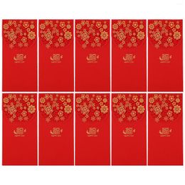 Gift Wrap 10 Pcs Wedding Purses Pocket Wallet China Envelopes Money Red Year Thousand Yuan Chinese Storage Packets Paper
