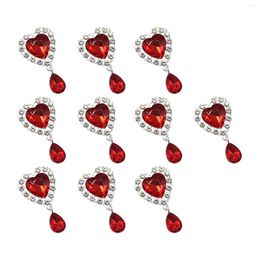 Charms 10Pcs Pendants Embellishments Necklace Craft Supplies Bling Decor Rhinestone For Bouquet Wedding Clothes