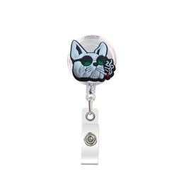 Business Card Files The Flowers Retractable Badge Reel With Alligator Clip Name Nurse Id Holder Decorative Custom Drop Delivery Otoj6