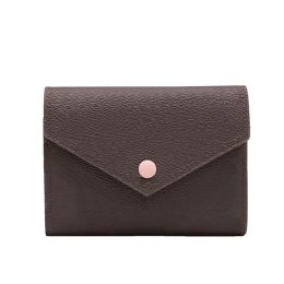 High quality Fashion card holder billfold Women Wallets Short Discount classic zippe leather flower plaid With original box woman Coin Purse Wallet LB160