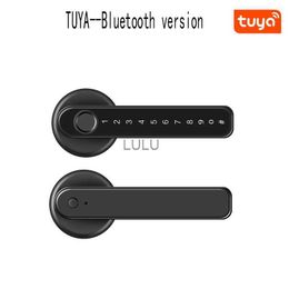 Door Locks Tuya Smartlife APP Remote Control Smart Fingerprint Biometrics Password Deadbolt Lock For Indoor Wooden Metal Door HKD230902