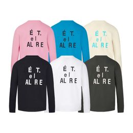 mens designer women clothes pullover long sleeve O-Neck Letter printed grey overcoat sweatshirt streetwear fashion black hoodie for man S-XL