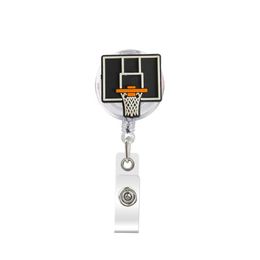 Business Card Files Cartoon Cute Retractable Badge Holder Reel Nurse Id Love Play Basketball Key Chain Alligator Clip With 378° Rotati Otzfg