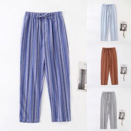 Men's Sleepwear Mens Capris Over The Knee Thin Outfit Living Pants Loose Pyjamas Home Tall Pyjama