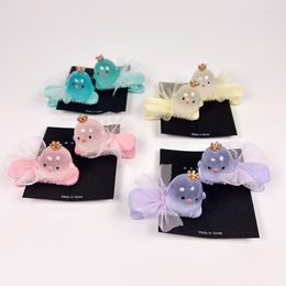 Hair Accessories Sweet Lace Nightlight Chicken Clips For Cute Girls Handmade Hairpin Boutique Barrettes Headwear Kids 0027