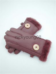 Five Fingers Gloves Wholesale - Fashion Women Winter Leather Gloves Genuine Leather Quality Wool Gloves Warm Comfort Free Shipping x0902