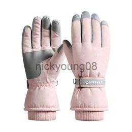 Five Fingers Gloves Five Fingers Gloves Snow Touchscreen Ski Mittens Women Waterproof Gear For Adjustable Wristband Sensitive 5 x0902