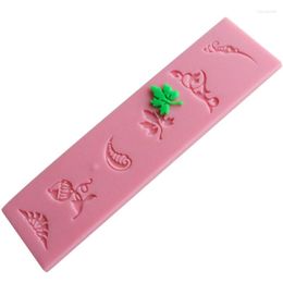 Baking Moulds Silicone Shaped Long Lace Cake Mold Fondant Bread Pastry Dough Decoration Mould Tools