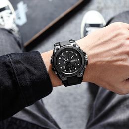 Wristwatches Multifunctional Men'S Sports Electronic Watch Silica Gel Outdoor Waterproof Wristwatch Versatile Male Student Relogio