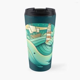 Water Bottles Into The Ocean Travel Coffee Mug Large Cups For