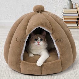 kennels pens Winter Warm Pet dog Bed Kennel Cat House Sleeping Bag Pumpkin Puppy Cushion Mat Cat Accessories House For Cats Cama Gato x0902